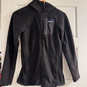 Patagonia Textured Black Jacket with Zip Pocket